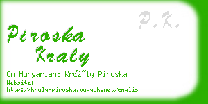 piroska kraly business card
